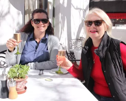 Bubbly on the porch