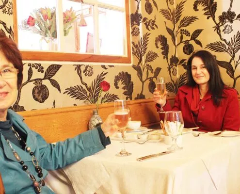 Celebrating in the dining room